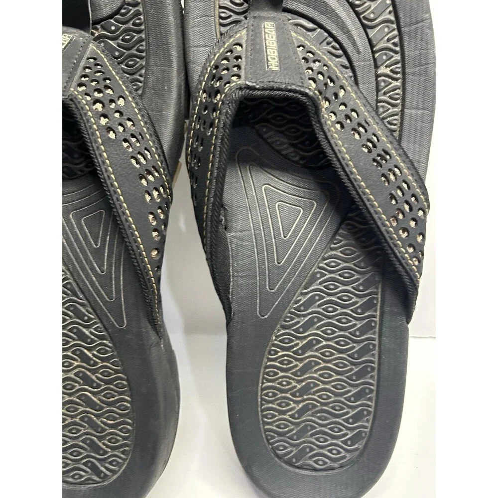 Black/Tan HobiBear Flip Flops Sport Thong Sandals Outdoor Beach EU 47 men 13
